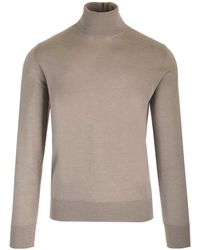 Al Duca d'Aosta - Cashmere And Silk Turtleneck Sweater - Lyst