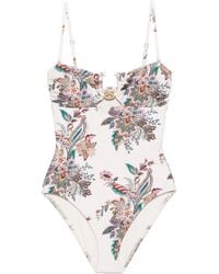 Zimmermann - Rhiannon Printed Swimsuit - Lyst