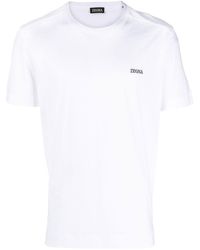Zegna - T-shirt With Mini Logo - Lyst