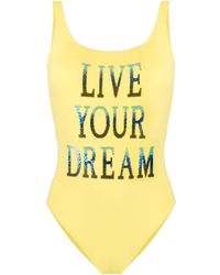 Alberta Ferretti Costume intero scollato - Giallo