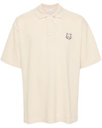 Maison Kitsuné - Ivory Polo Shirt With Baby Fox Patch - Lyst