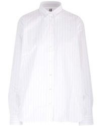 Totême - Pinstriped Cotton Shirt - Lyst
