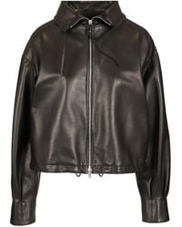 DURAZZI MILANO - Nappa Leather Bomber Jacket - Lyst