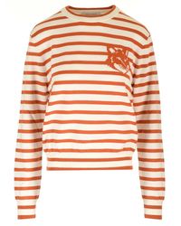 Maison Kitsuné - Striped Pattern Sweater - Lyst