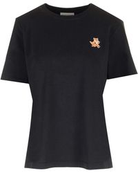 Maison Kitsuné - T-Shirt With Speedy Fox Patch - Lyst