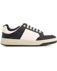 Saint Laurent - Panelled Leather Sneakers - Lyst
