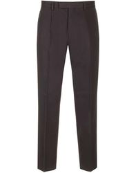 ZEGNA - Cotton And Wool Trousers - Lyst