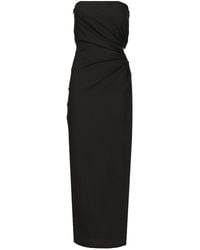 ワンピース MAX MARA SILVA BUSTIER DRESS IN MOHAIR WOOL AND SILK Wool, mohair and silk bustier dress, black | 