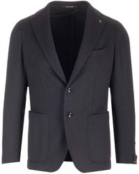 Tagliatore - Felted Virgin Wool Notched Blazer - Lyst