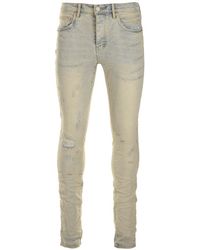 Purple Distressed Skinny Jeans - Grey