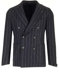 Tagliatore - Pinstriped Double-breasted Blazer - Lyst
