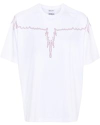Marcelo Burlon - White T-shirt With Stitched Wings Print - Lyst