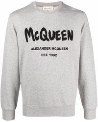 Alexander McQueen Slim Fit Crewneck Sweater - Grey