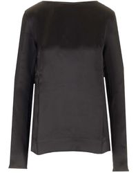 TOTEME - Long Sleeved Straight Hem Top - Lyst