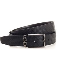 Ferragamo - Black Leather Belt - Lyst
