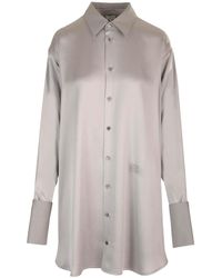 Loewe - Unstructured Silk Shirtdress - Lyst