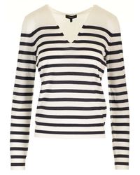Theory - Striped Wool Sweater - Lyst