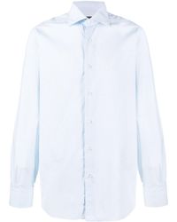 Barba Napoli - Light Blue Shirt With Micro Dot - Lyst