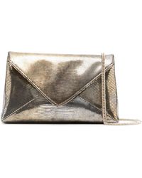Dries Van Noten - Envelope Clutch Shiny Laminated Leather With Hand Printed Texture Oxyde - Lyst