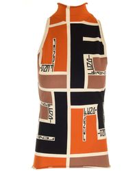 Fendi - Fitted Top With Ff Puzzle Motif - Lyst