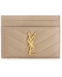 Saint Laurent - "cassandre" Quilted Card Holder - Lyst