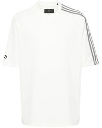 Y-3 - T-shirt With Bands On The Sleeves - Lyst