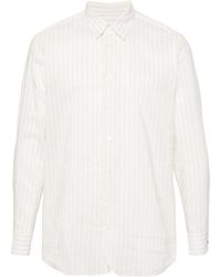 Lardini - Classic Shirt In White Cotton And Linen - Lyst
