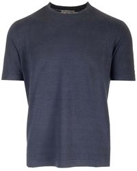 Al Duca d'Aosta - Blue Linen T-shirt - Lyst