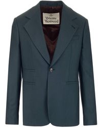 Vivienne Westwood Green Wool Blazer - Multicolor