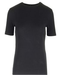 Totême - Black Cotton T-shirt - Lyst