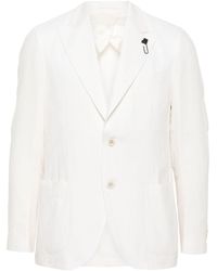 Lardini - Cotton And Viscose Single-breasted Jacket - Lyst