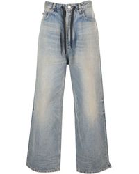 Balenciaga - Baggy Jeans In Light Blue Denim - Lyst
