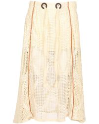 DURAZZI MILANO - Mesh Midi Skirt - Lyst
