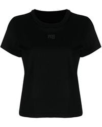 Alexander Wang - Black T-shirt With Logo - Lyst