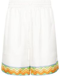 Casablancabrand - Silk Bermuda Shorts - Lyst