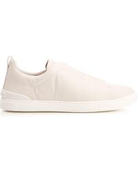 Zegna - "triple Stitch" Low Top Sneakers - Lyst