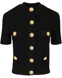 Balmain - Short-Sleeve Cardigan - Lyst