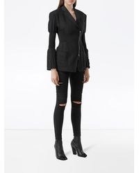 Burberry Pantaloni Skinny Cut-out - Black