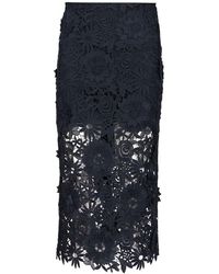 ROTATE BIRGER CHRISTENSEN - 3d Lace Pencil Skirt - Lyst