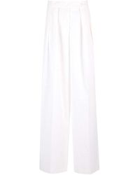 Dries Van Noten - Cotton Gabardine Wide-Leg Trousers - Lyst