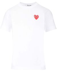 COMME DES GARÇONS PLAY - Heart Embroidery T-shirt - Lyst