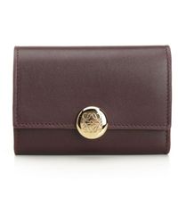 Loewe - Pebble Wallets Bordeaux - Lyst