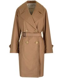Max Mara The Cube - Short Double-breasted Trench Coat - Lyst