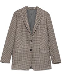 Tagliatore - Houndstooth-Check Single-Breasted Blazer - Lyst