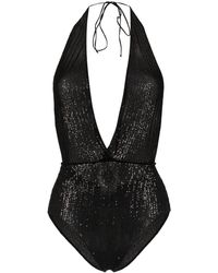 Oséree Black Pailette Bodysuit