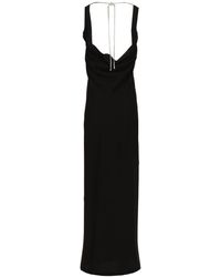 Max Mara Creso Long Cady Dress in Black | Lyst