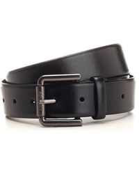Max Mara - Black Buffered Leather Belt - Lyst