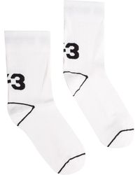 Y-3 White Socks With Logo