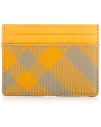Burberry - Wool And Leather Card Holder - Lyst