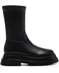 Burberry Stivale In Pelle "le Hurr" - Black